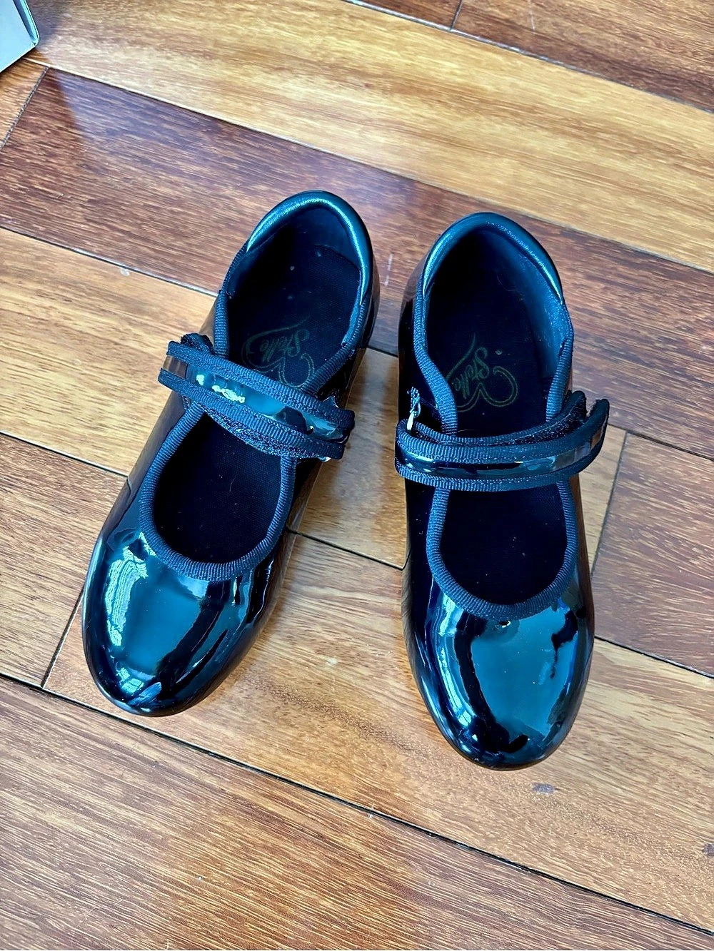 Stelle Kids Black Patent Tap Shoes - Size 11T